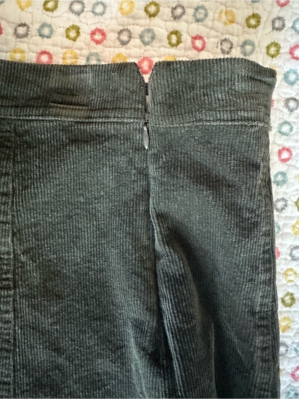 Altar’d State Olive Corduroy Scalloped Mini Skirt - Picture 4 of 4